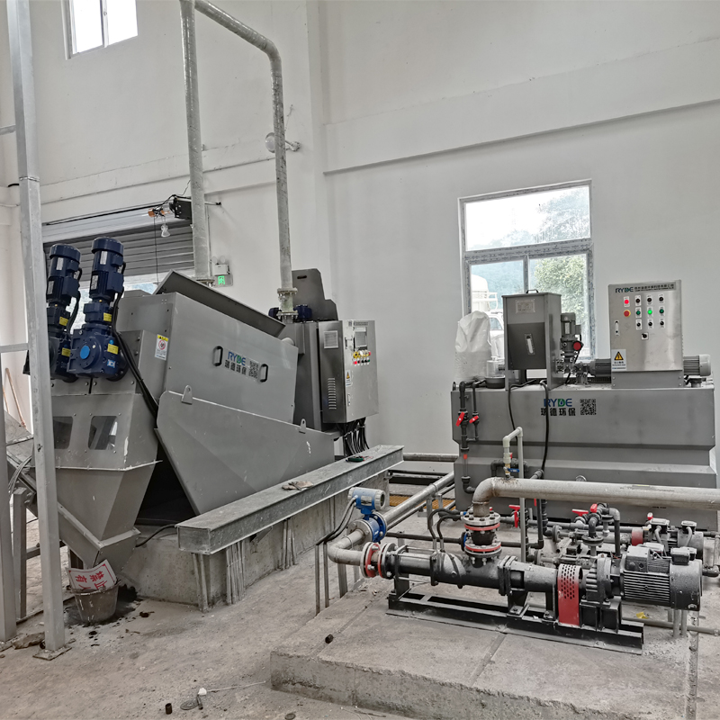 RDL202 Type High Efficiency Stainless Steel Sludge Handling Dehydrator Screw type Sludge Dewatering Press Machine for Sewage Treatment